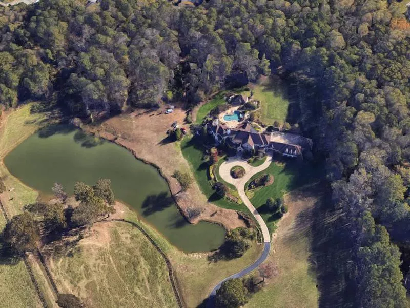 Aerial view of The Rock's Georgia estate