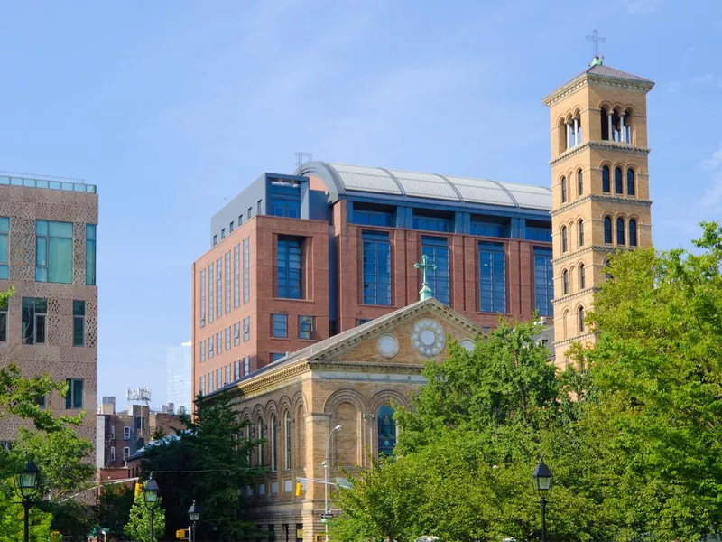 College buildings at New York University in Greenwich Village