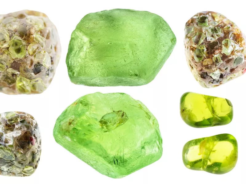 Peridot gemstones