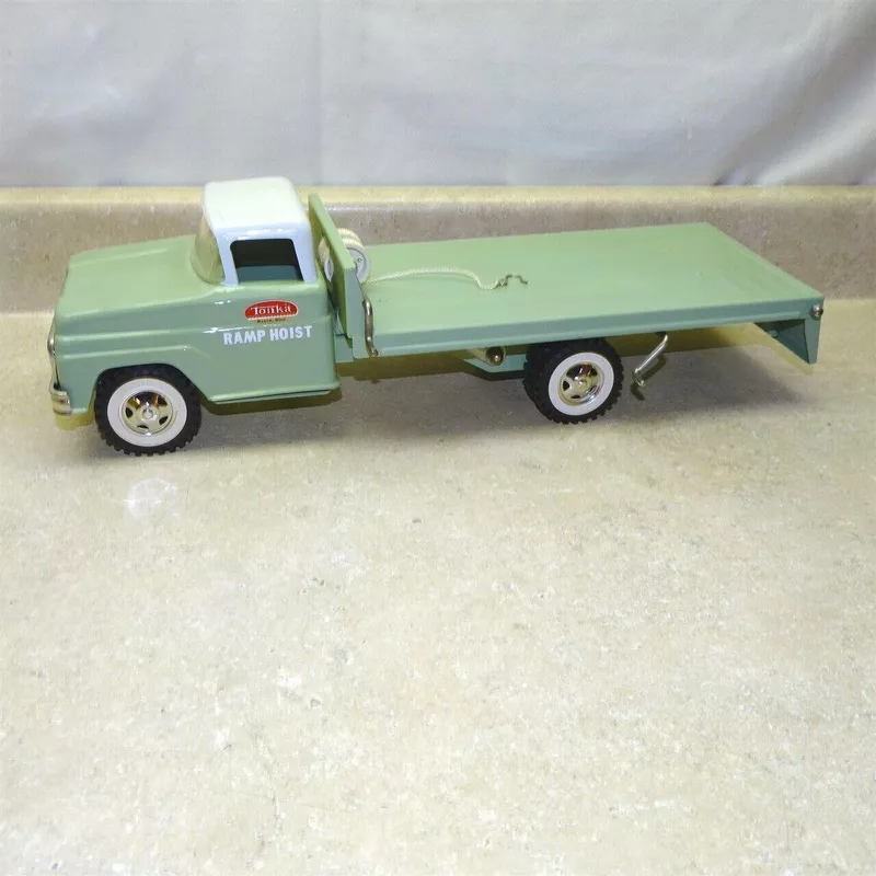 Vintage Tonka Ramp Hoist Truck Restore/Painted Mint Green