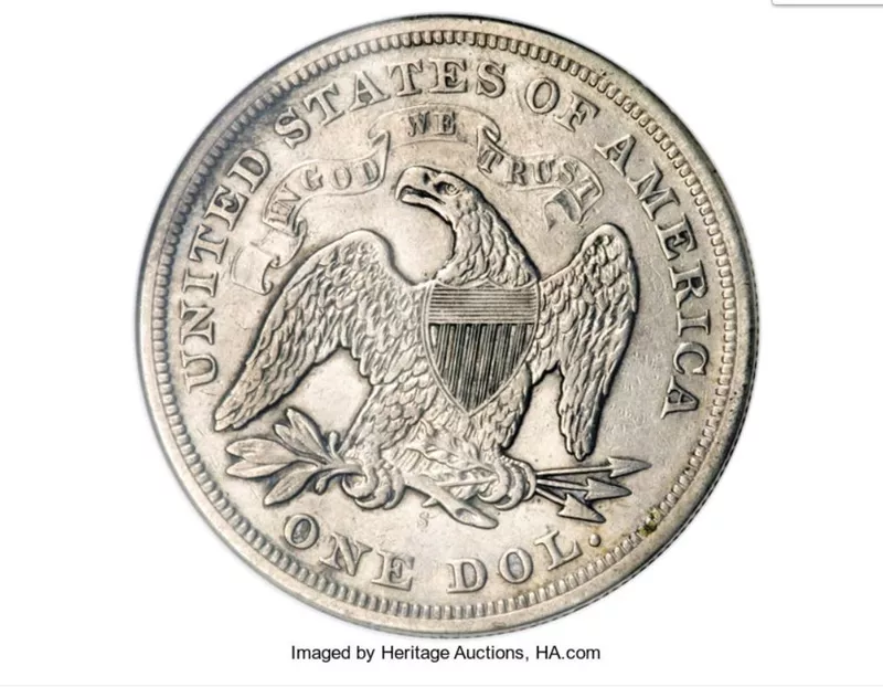 1870-S Seated Silver Dollar