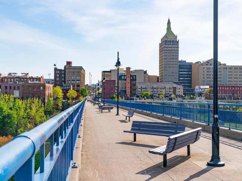 Pont De Rennes Pedestrian Bridge in Rochester, New York