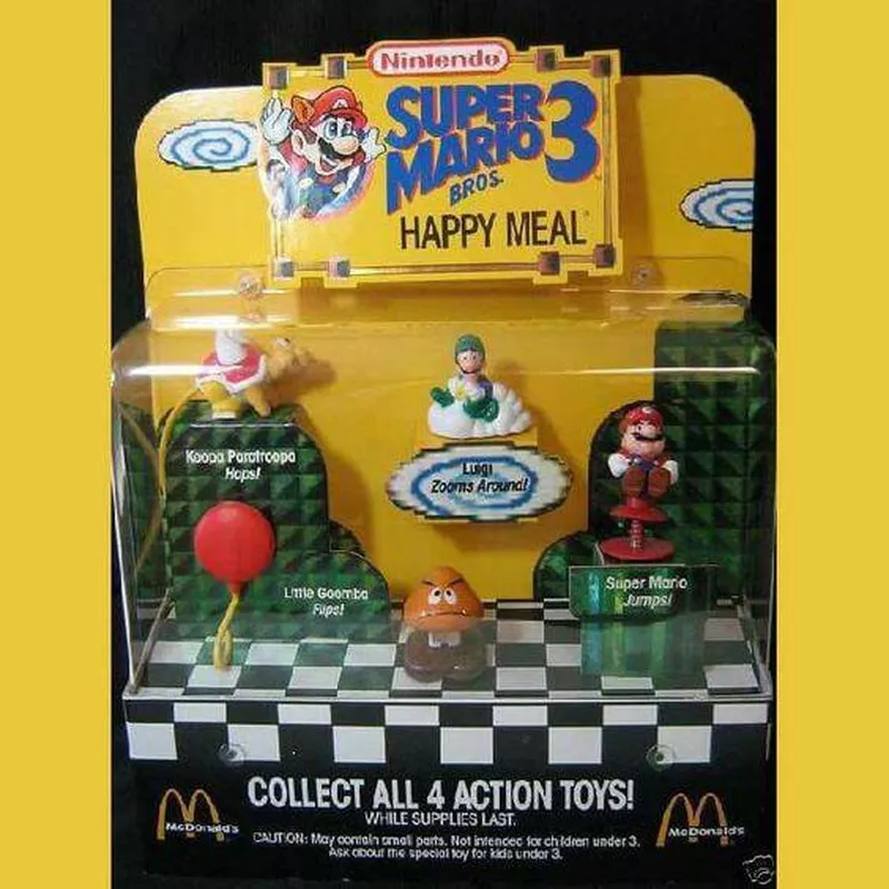 McDonald's Super Mario Bros 3 Happy Meal Toy Store Display