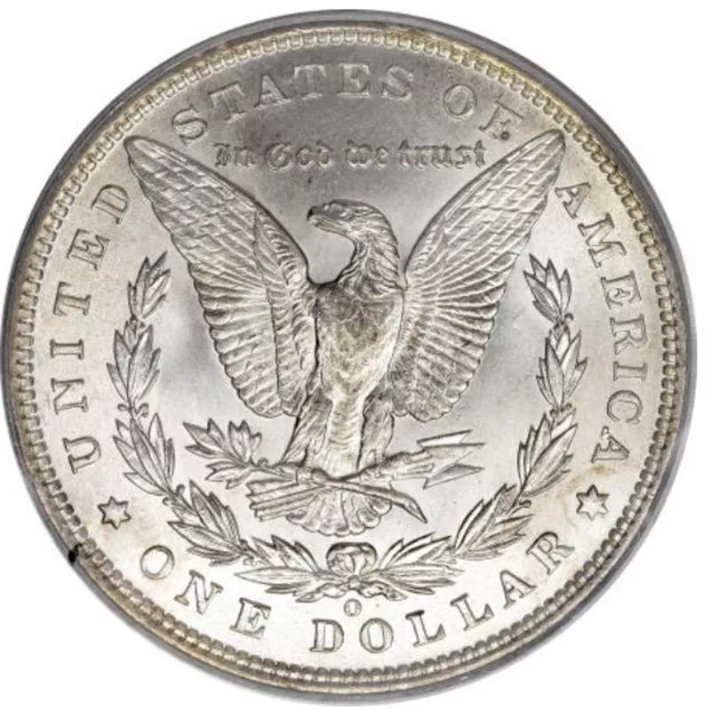 1895-O Morgan Silver Dollar back