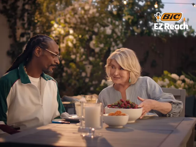 Martha Stewart and Snoop Dogg in commercial