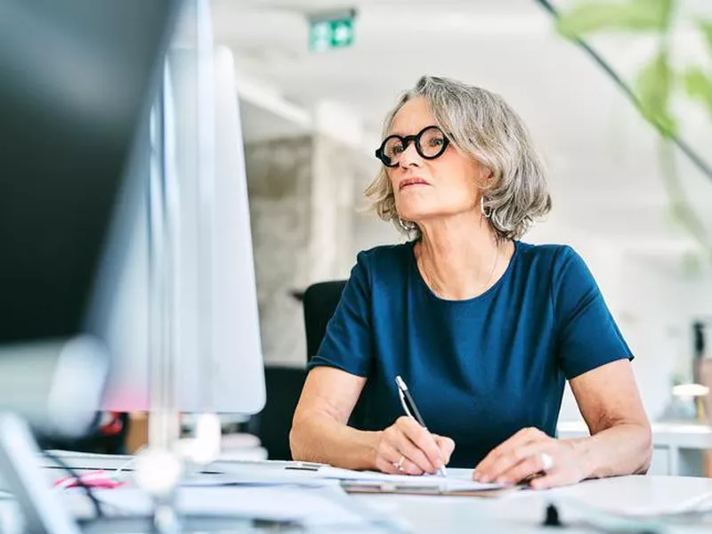 Woman working at desk