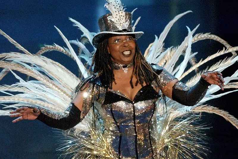 Whoopi Goldberg performing