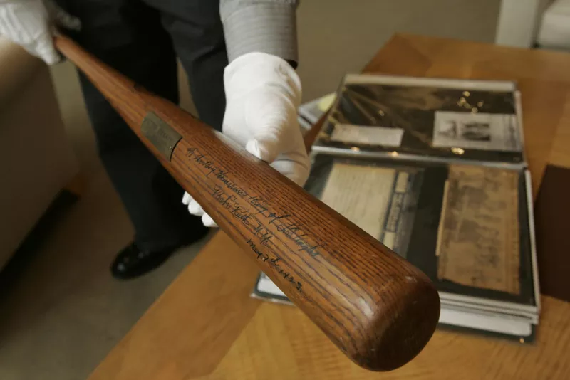 Babe Ruth’s Bat from His First Home Run at Yankee Stadium