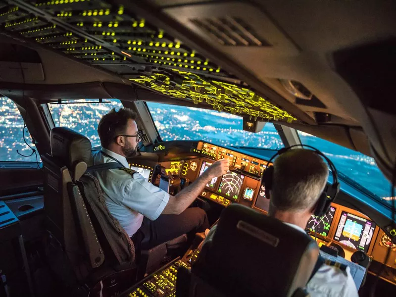 Flight deck view