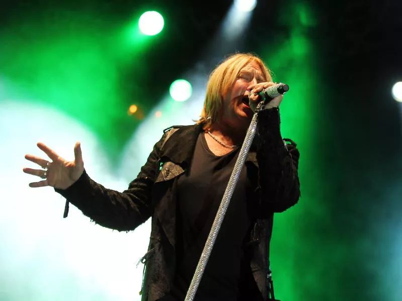 Joe Elliott performs with the band Def Leppard