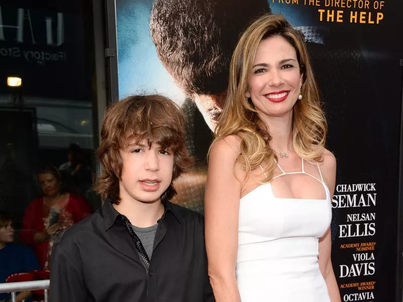 Luciana Gimenez and son Lucas