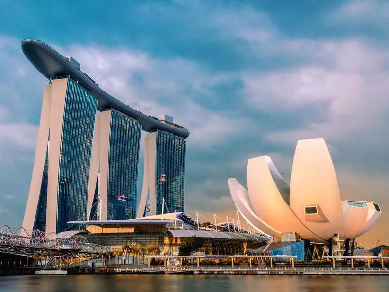 ArtsScience Museum and Marina Bay Sands