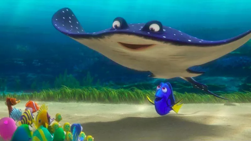 Ellen DeGeneres and Bob Peterson in Finding Dory