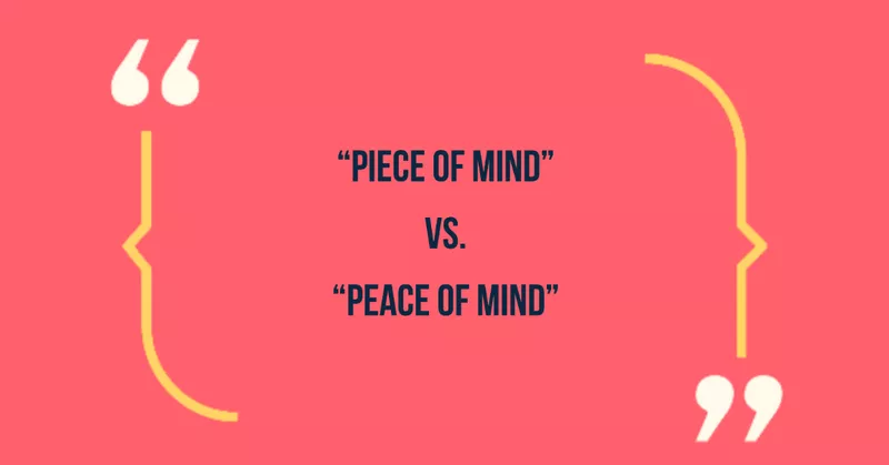 Commonly Misused Phrase: Peace of mind