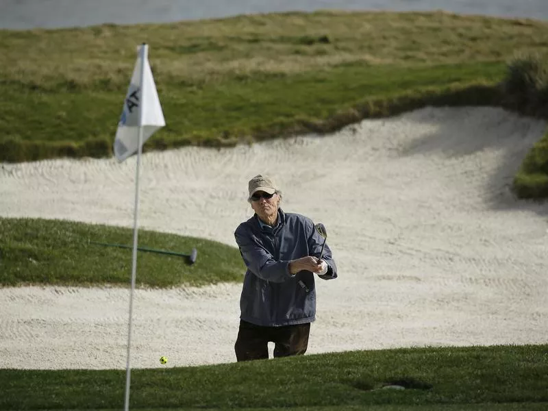 Golfing clint eastwood