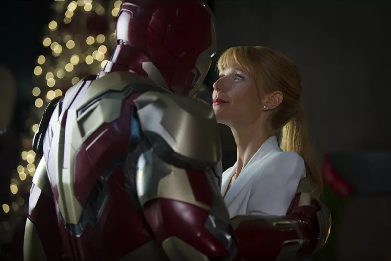 Robert Downey Jr. and Gwyneth Paltrow in Iron Man Three