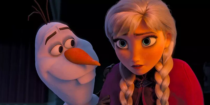 Kristen Bell and Josh Gad in Frozen