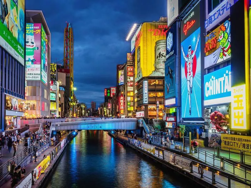 Dotonbori Osaka Canal at Night, Japan