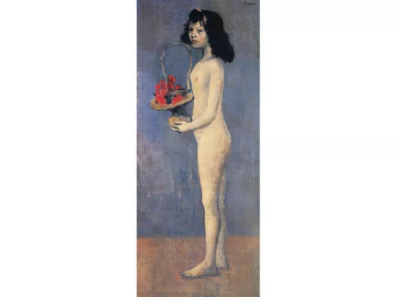 Young Girl With a Flower Basket