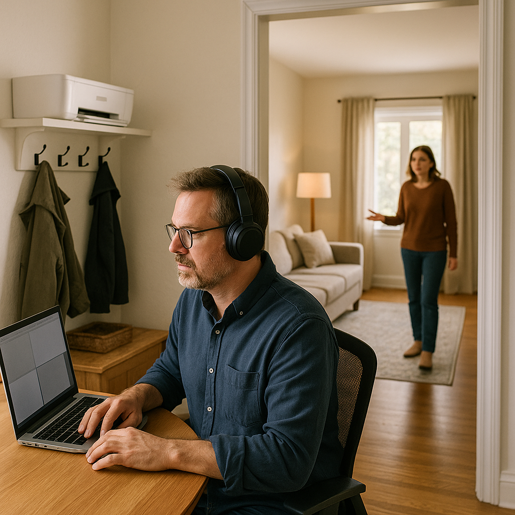 Choose a floor plan that has a 'buffer' room