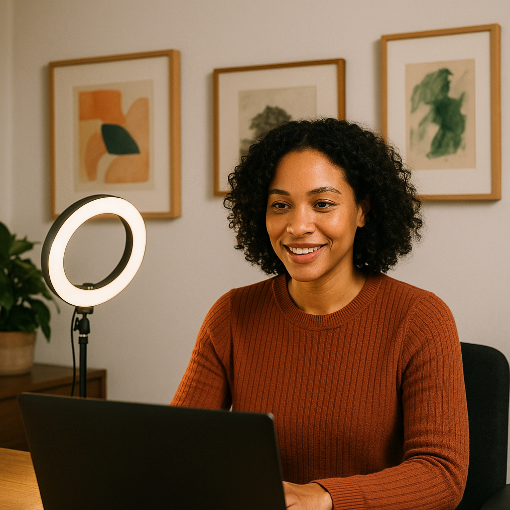 Lighting that flatters art and keeps you camera-ready