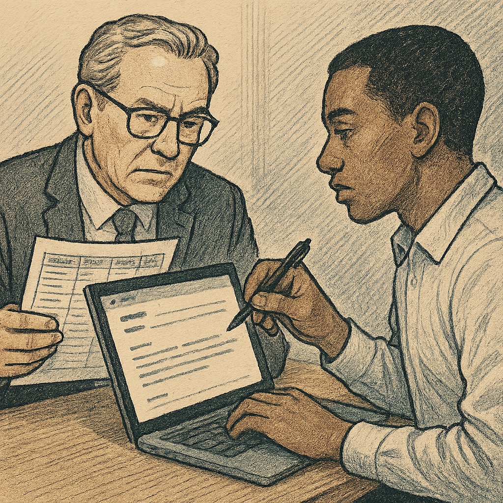 Office hours with a live deal log, not a career chat